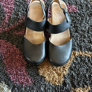 Dansko Black Leather Sandals